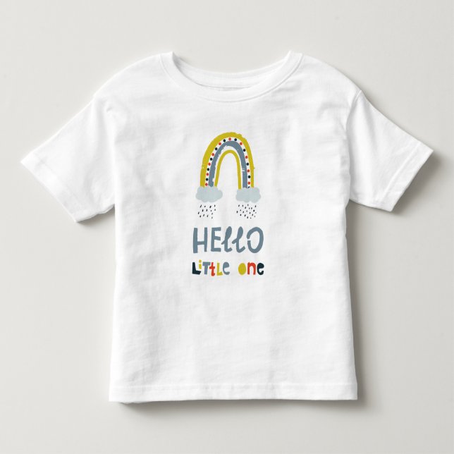 Hello My Little One Rainbow Toddler T-shirt (Front)