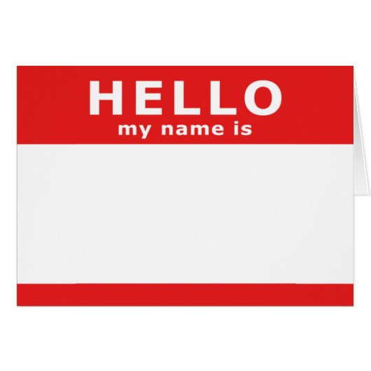 hello my name is (Front Horizontal)