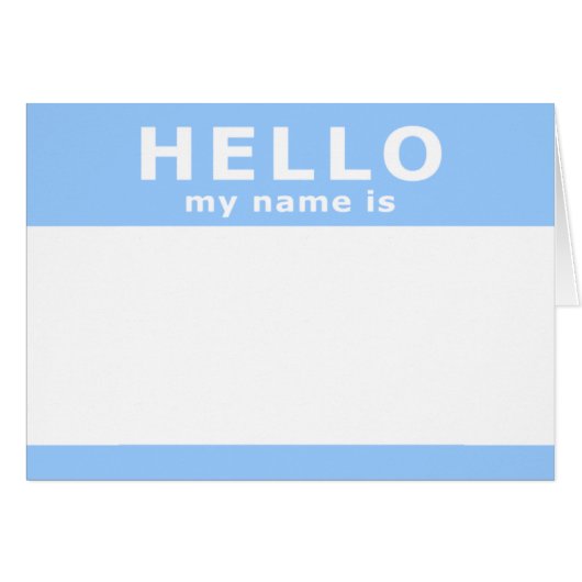 hello my name is (Front Horizontal)