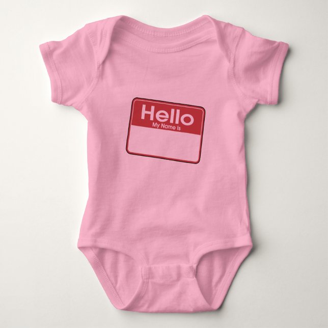 Hello my name is baby bodysuit (Front)