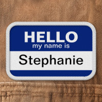 Hello my name is - Blue - Custom Employee Name
