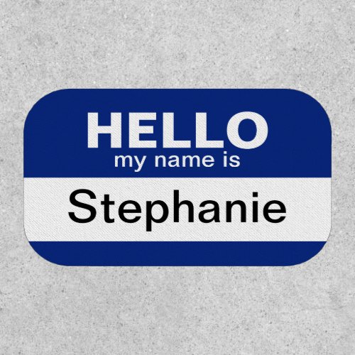 Hello my name is _ Blue _ Custom Employee Name Patch