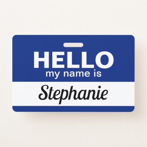 Hello my name is Blue Custom Employee Name Script Badge