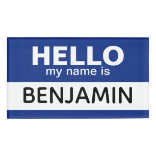 Hello my name is - Blue - Custom Employee Name Tag