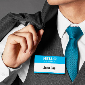 Hello My Name Is - Blue Name Tag