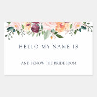 Hello my Name is Bridal Shower Name Tags