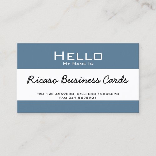 Hello My Name Is Business Card Templates