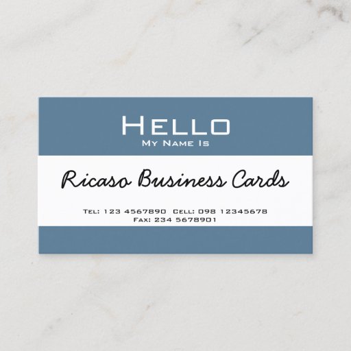 Customizable Hello My Name Is Business Card Templates