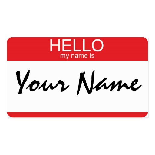 Hello my name is business card | Zazzle