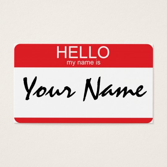 Hello my name is business card | Zazzle