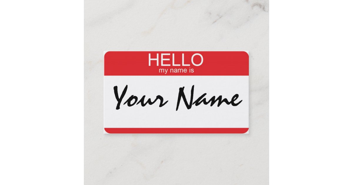 Hello my name is business card | Zazzle