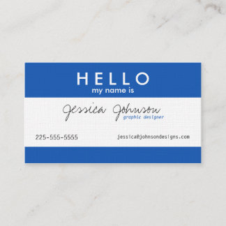 Hello My Name Is Business Card