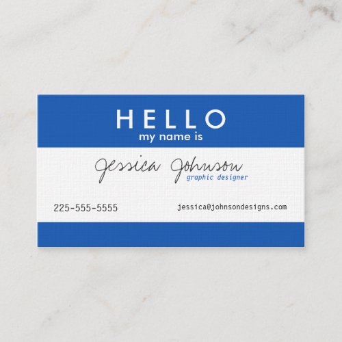 Hello My Name Is Business Card