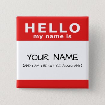 Hello My Name Is Button by asyrum at Zazzle