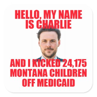 Hello, My Name is Charlie Square Sticker