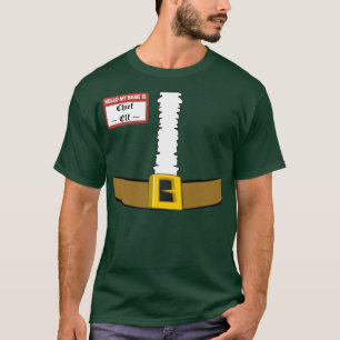 Hello My Name is Chief Elf Suit Front Customize! T-Shirt