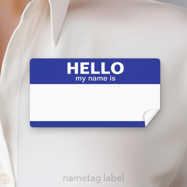 Hello my name is -- classic label (Hello my name is Label)