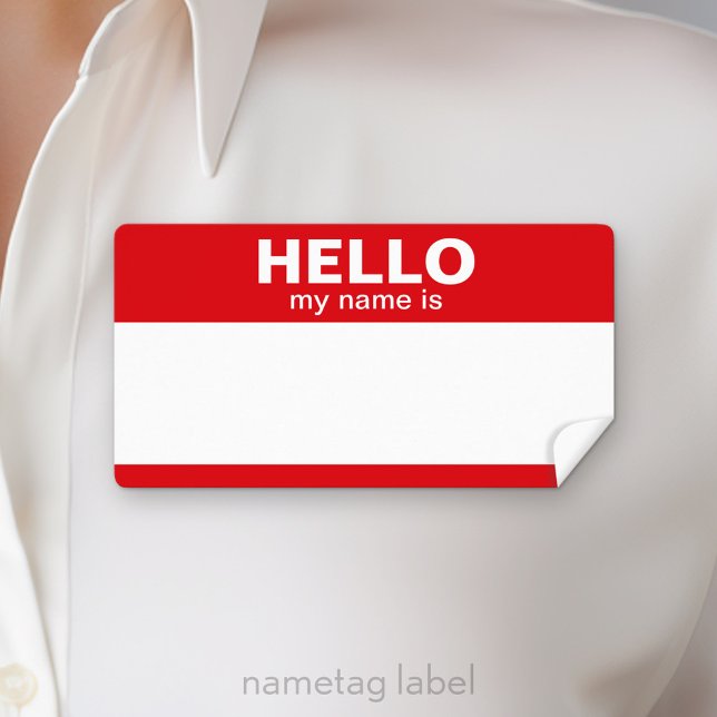 Hello my name is -- classic labels (Hello my name is Label)