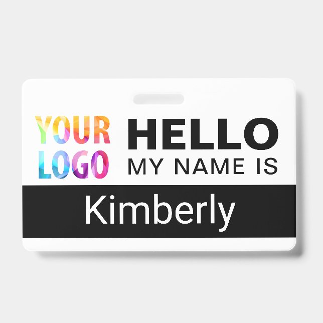 Hello My Name Is - Custom Business Employee Name Badge (Front)