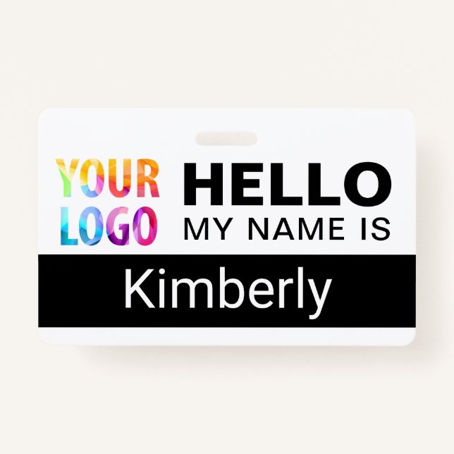 Hello My Name Is - Custom Business Employee Name Badge (Front)