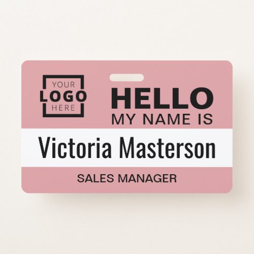 Hello My Name Is _ Custom Business Employee Name Badge