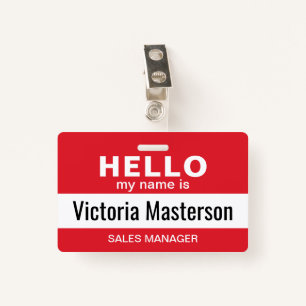 Hello My Name Is - Custom Business Employee Name Badge
