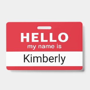 Hello My Name Is - Custom Business Employee Name Badge