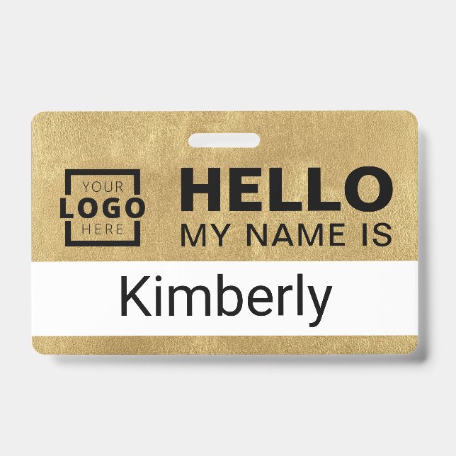 Hello My Name Is - Custom Business Employee Name Badge (Front)