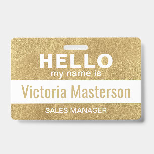 Hello My Name Is - Custom Business Employee Name Badge