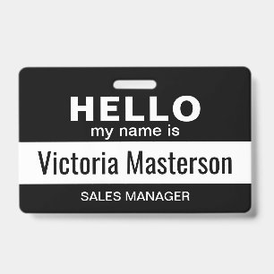 Hello My Name Is - Custom Business Employee Name Badge
