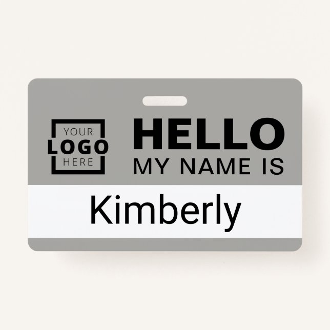 Hello My Name Is - Custom Business Employee Name Badge (Front)