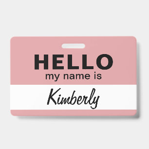 Hello My Name Is - Custom Script Employee Name Badge