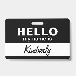 Hello My Name Is - Custom Script Employee Name Badge
