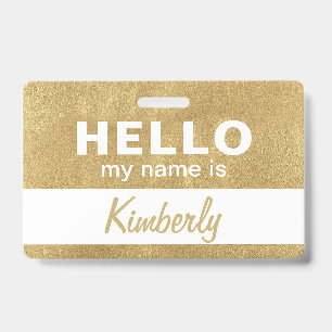 Hello My Name Is - Custom Script Employee Name Badge