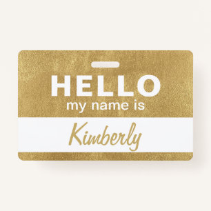 Hello My Name Is - Custom Script Employee Name Badge