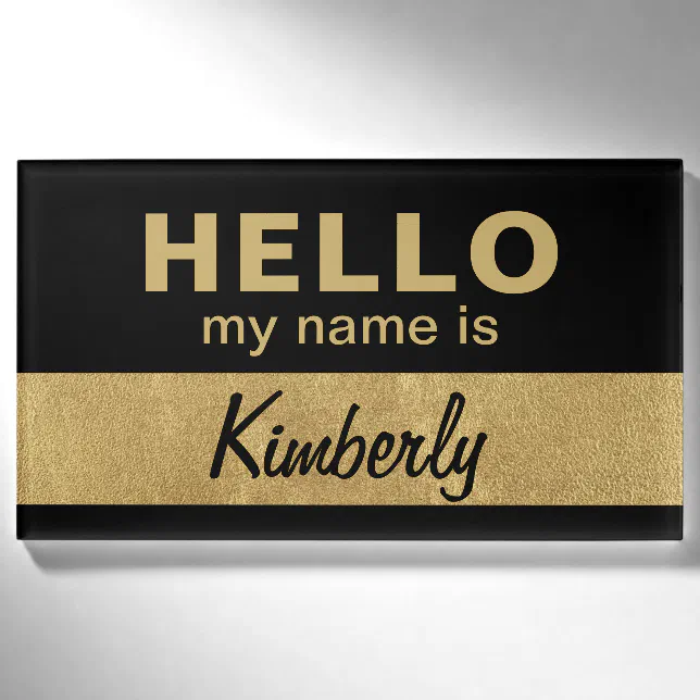 Hello My Name Is - Custom Script Employee Name Tag | Zazzle
