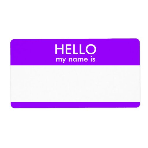 HELLO my name is Custom Shipping Label | Zazzle