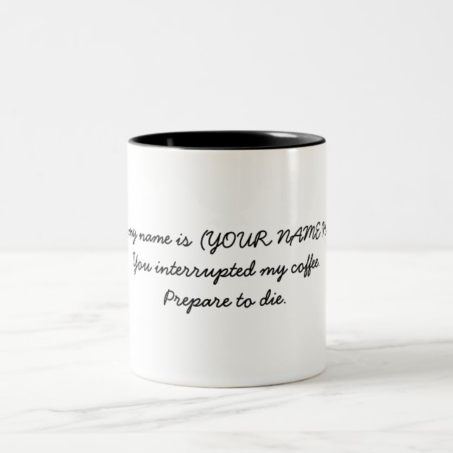 Hello, My Name Is Customizable Mug (Center)