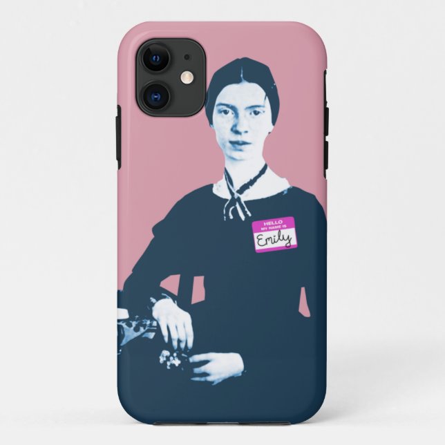 Hello My Name Is Emily Dickinson Pink iPhone Case (Back)