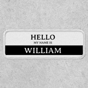 "Hello My Name is" Employee Minimalist Custom Patch