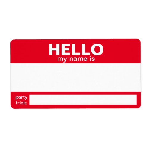 Hello My Name Is event badge  sticker label
