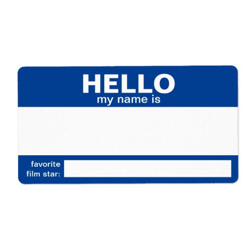 Hello My Name Is event badge  sticker label