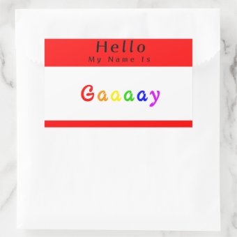 Hello My Name Is Gay Sticker Zazzle