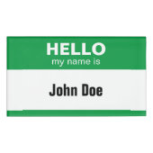 Hello My Name Is - Green Name Tag (Front)