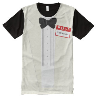 Hello my name is Groomsman Tuxedo Wedding T-Shirt