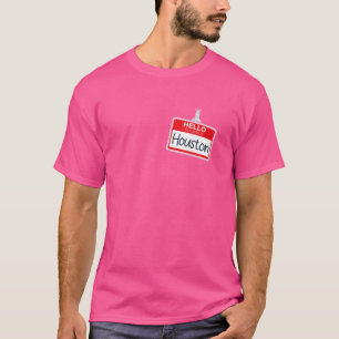 Hello My Name Is Houston Lazy Halloween Costume Na T-Shirt