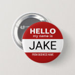 Hello My Name is Jake - funny halloween costume Button