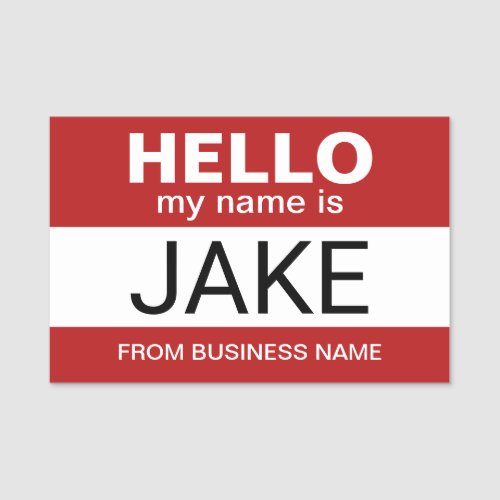 Hello My Name is Jake _ funny halloween costume Name Tag