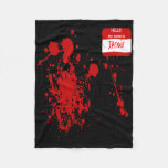 Hello My Name Is Jason Funny Halloween Costume  Fleece Blanket