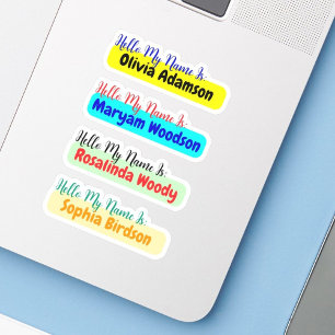 Hello My Name is Labels - Waterproof Name Stickers